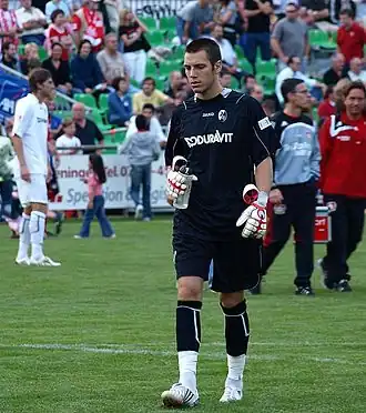 Pouplin in 2008 als speler van SC Freiburg