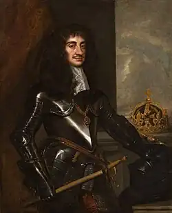 Portret van Karel II van Engeland.