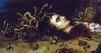 Hoofd van Medusa, ca. 1617, Moravká Galerie, Brno (samenwerking met Rubens)