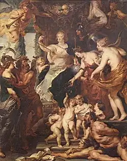 De gelukzaligheid van het regentschap van Maria de Medici (1622-'25); Louvre te Parijs