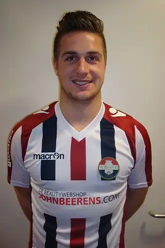 Peters in het shirt van Willem II seizoen 2013/2014