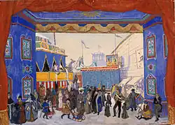 De mensenmassa op de kermis (eerste bedrijf)