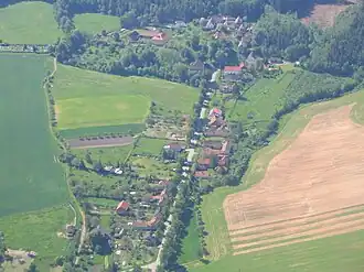Luchtfoto van Petrovice