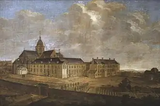 Sint-Adriaansabdij te Geraardsbergen, schilderij van Petrus Canivé, 1799