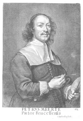 Portret van Pieter Meert gegraveerd door Joannes Meyssens