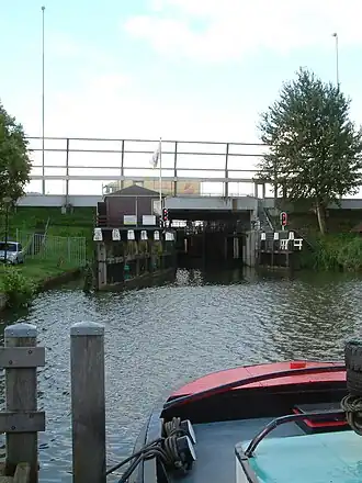 Peulensluis gezien vanaf de Giessen