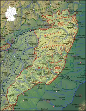 Kaart van Paltserwoud