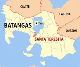 Kaart van Santa Teresita