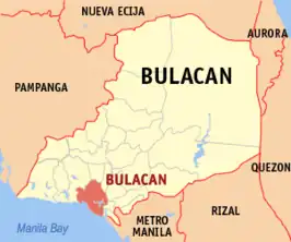 Kaart van Bulacan