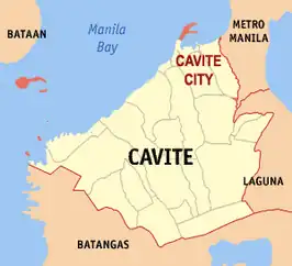 Kaart van Cavite City