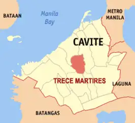 Kaart van Trece Martires