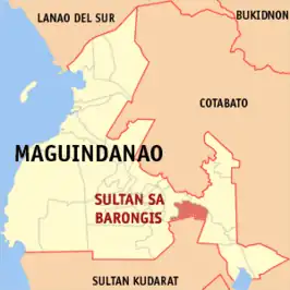 Kaart van Sultan sa Barongis