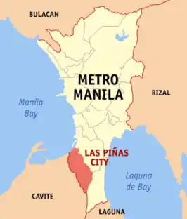 Kaart van Las Piñas