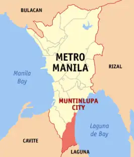 Kaart van Muntinlupa