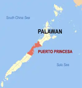 Kaart van Puerto Princesa