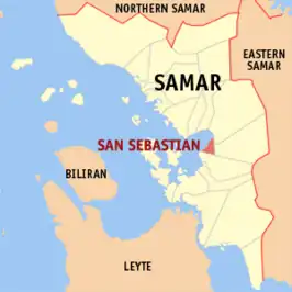 Kaart van San Sebastian