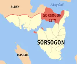 Kaart van Sorsogon City