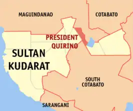 Kaart van President Quirino