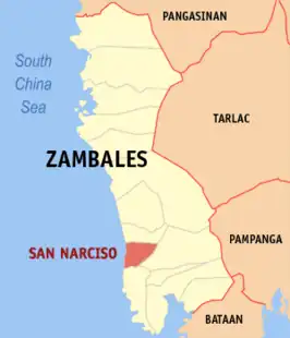 Kaart van San Narciso