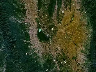 Satellietfoto van Phayao en omgeving