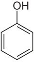 Structuurformule van fenol