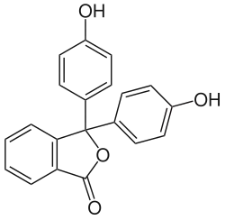 Structuurformule van fenolftaleïne