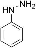 Structuurformule van fenylhydrazine