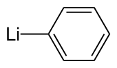 Structuurformule van fenyllithium