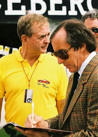 Phil Hill (l) en Jackie Stewart (r), 1991