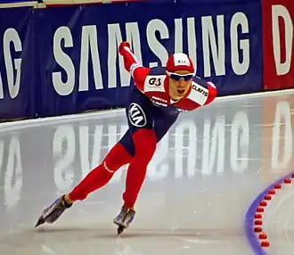 Brojaka tijdens de 5.000m EK Allround 2009