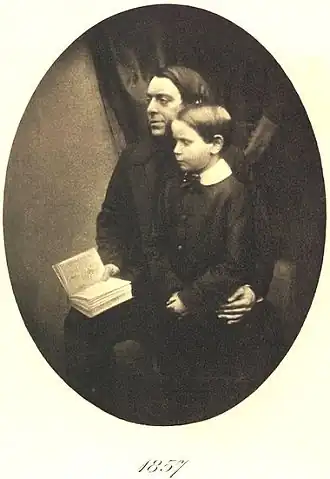 Philip Goose met zijn zoon Edmund in 1857