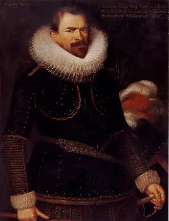 Portret van Ioncheer Philips Snoy (Philippus Snoy), heer van Poederlee, Gierle, Oppuurs en Befferen (ca. 1570-1637) door Lucas Franchois (1619)