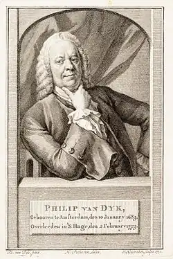 Philip van Dijk door Hendrik Pothoven getekend in 1771