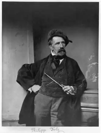 Philipp von Foltz, gefotografeerd door Franz Hanfstaengl