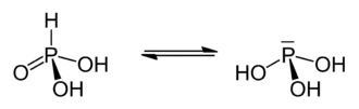 Tautomerie bij fosforigzuur
