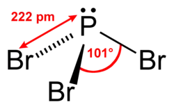 Structuurformule van fosfortribromide