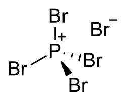 Structuurformule van fosforpentabromide