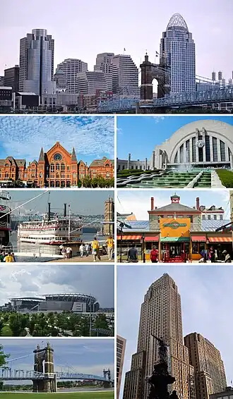 Een collage van Cincinnati