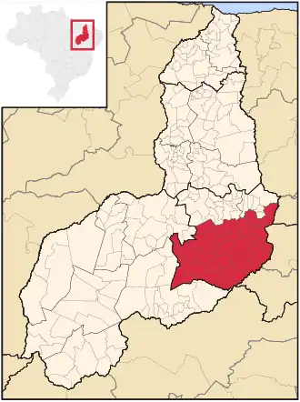 Ligging van de Braziliaanse microregio Alto Médio Canindé in Piauí