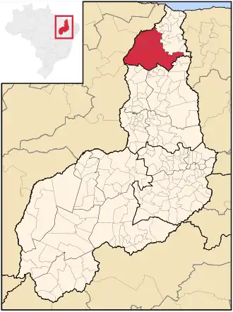 Ligging van de Braziliaanse microregio Baixo Parnaíba Piauiense in Piauí