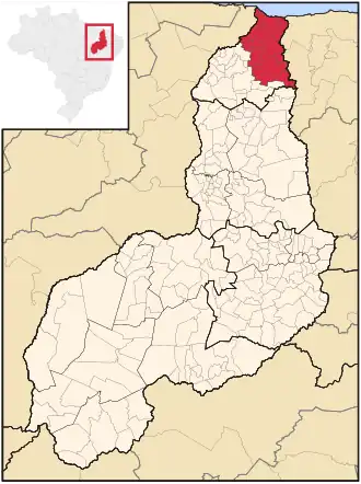 Ligging van de Braziliaanse microregio Litoral Piauiense in Piauí