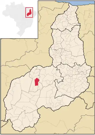 Kaart van Bertolínia