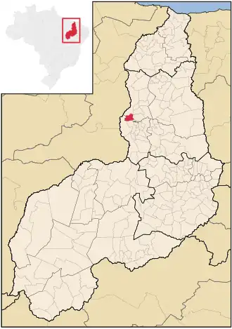 Kaart van Curralinhos