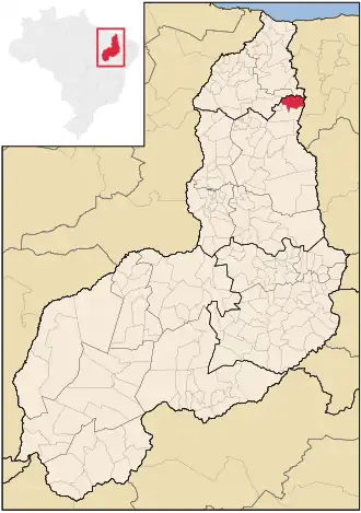 Kaart van Domingos Mourão