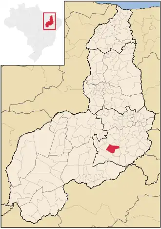 Kaart van Nova Santa Rita