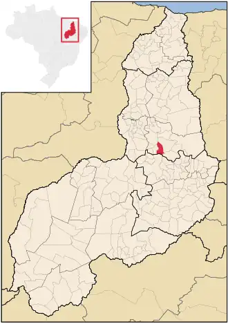 Kaart van Novo Oriente do Piauí