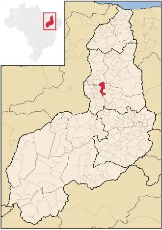 Kaart van Passagem Franca do Piauí