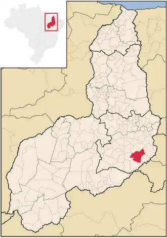 Kaart van Paulistana