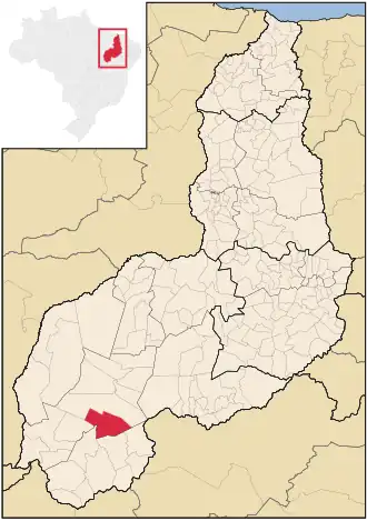 Kaart van Redenção do Gurguéia