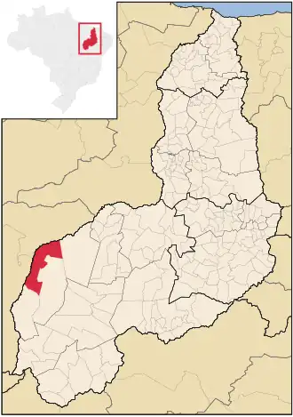 Kaart van Ribeiro Gonçalves